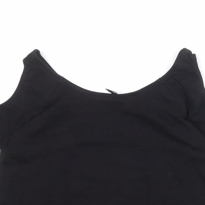 Womens UK Size 6 New Look Black Basic Blouse