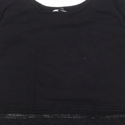 Womens UK Size 6 New Look Black Basic Blouse