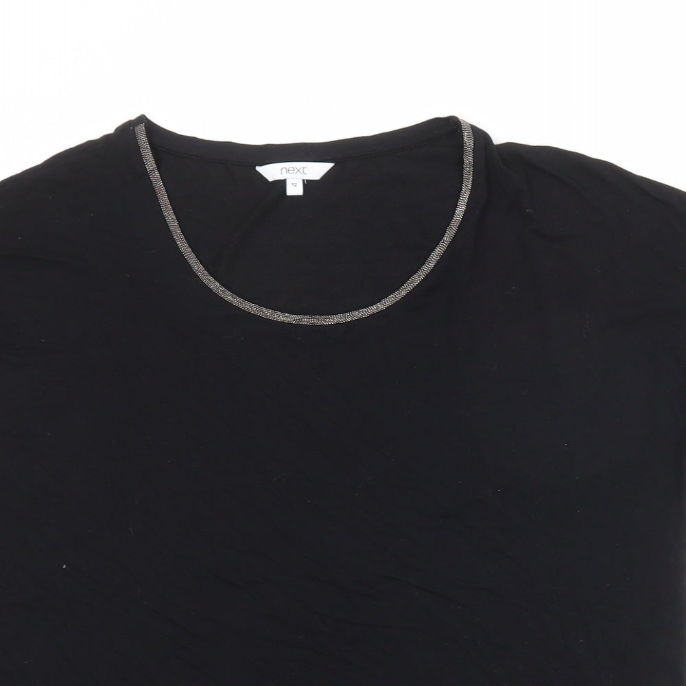 Womens UK Size 12 NEXT Black Basic T-Shirt