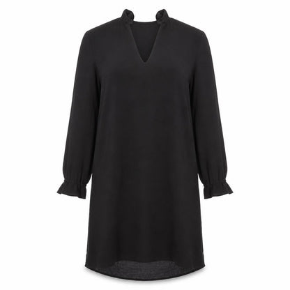 H&M Womens Black Polyester A-Line Size 10 V-Neck Pullover