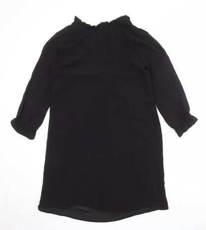 H&M Womens Black Polyester A-Line Size 10 V-Neck Pullover