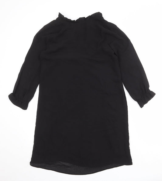 H&M Womens Black Polyester A-Line Size 10 V-Neck Pullover