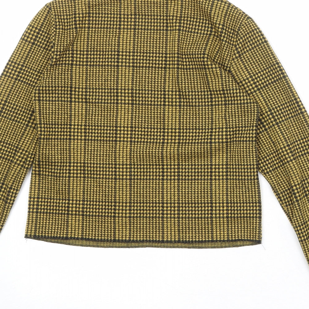 Womens UK Size S Bershka Yellow Basic T-Shirt