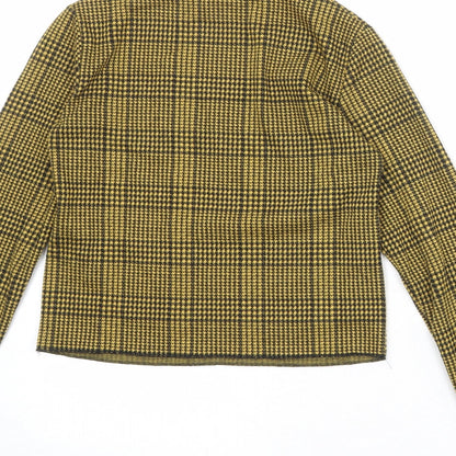 Womens UK Size S Bershka Yellow Basic T-Shirt