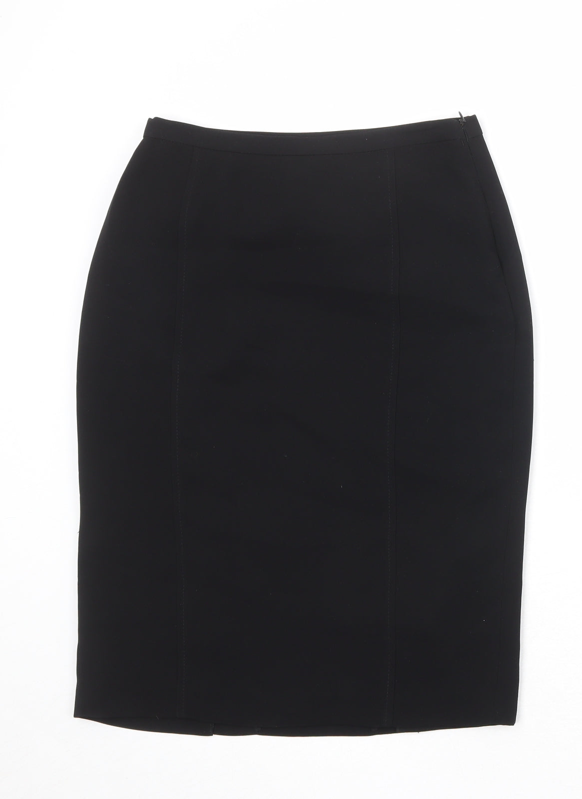 Principles Womens Black Polyester A-Line Skirt Size 8 Zip