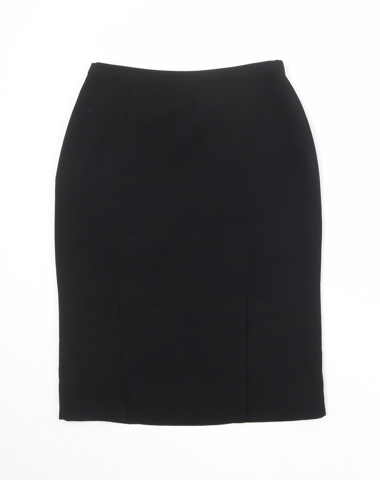 Principles Womens Black Polyester A-Line Skirt Size 8 Zip