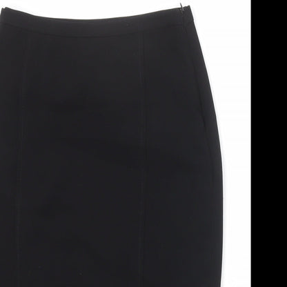 Principles Womens Black Polyester A-Line Skirt Size 8 Zip