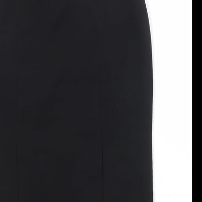 Principles Womens Black Polyester A-Line Skirt Size 8 Zip