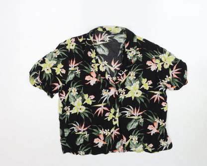 Womens UK Size 4 Divided by H&M Multicoloured Basic Button-Up