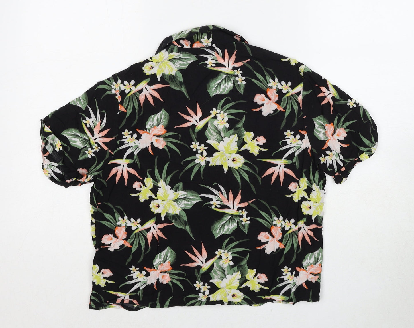 Womens UK Size 4 Divided by H&M Multicoloured Basic Button-Up