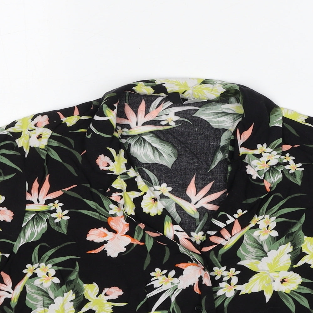 Womens UK Size 4 Divided by H&M Multicoloured Basic Button-Up