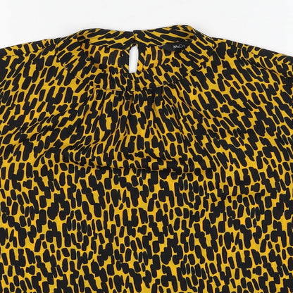 Womens UK Size 12 M&Co Yellow Basic Blouse