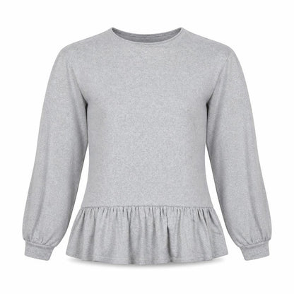 Womens UK Size 10 Boohoo Grey Basic Blouse