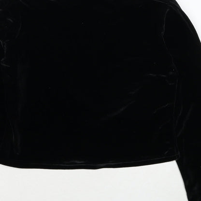 Carreau Sport Womens Black Polyester Basic Button-Up Size M Collared