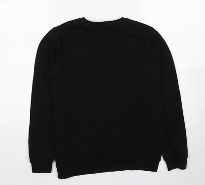 Very Boys Black Cotton Pullover Sweatshirt Size 12 Years Pullover - Santa Print