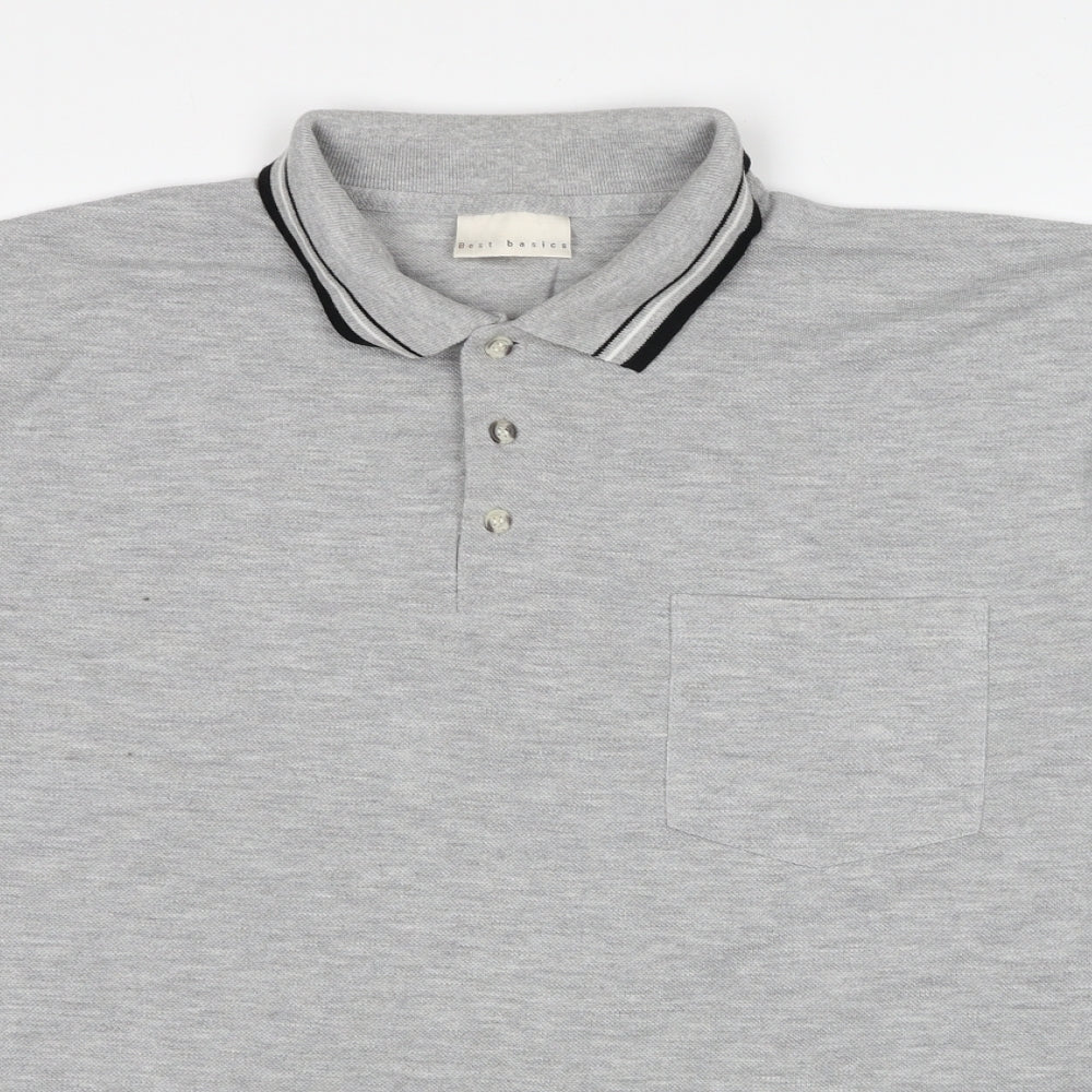 Mens UK Size L Best Basics Polyester Polo Shirt