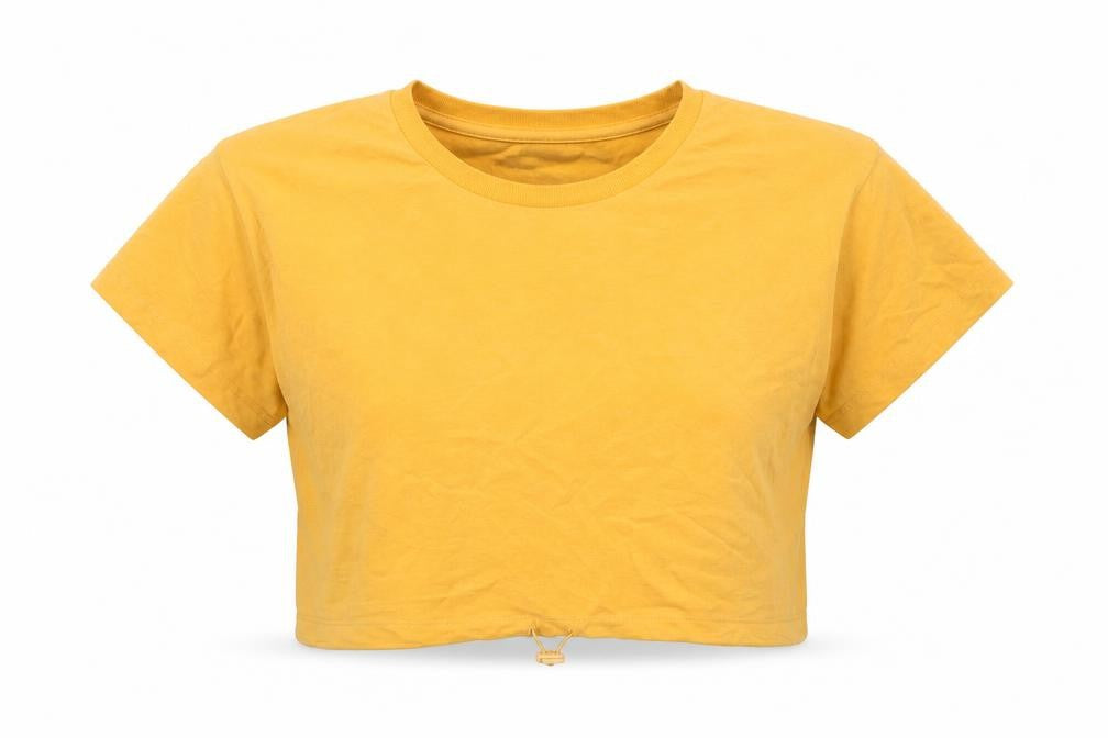 Womens UK Size S Chelsea Peers Yellow Basic T-Shirt