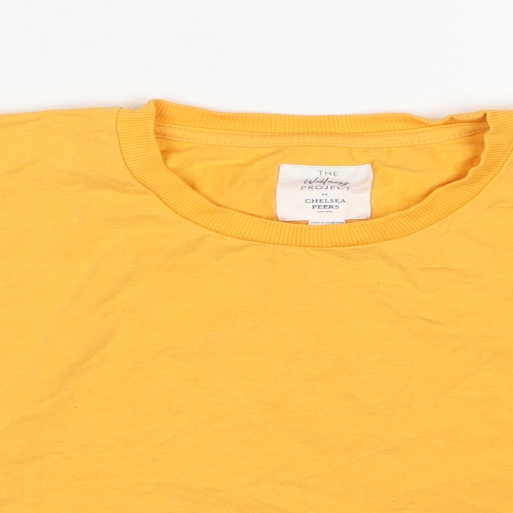 Womens UK Size S Chelsea Peers Yellow Basic T-Shirt