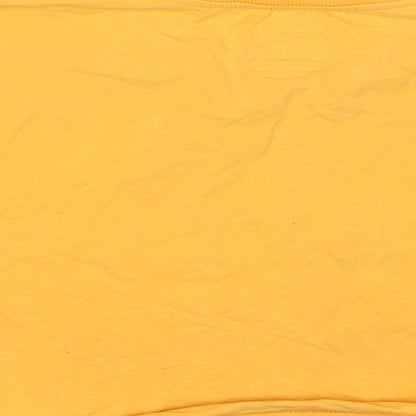 Womens UK Size S Chelsea Peers Yellow Basic T-Shirt