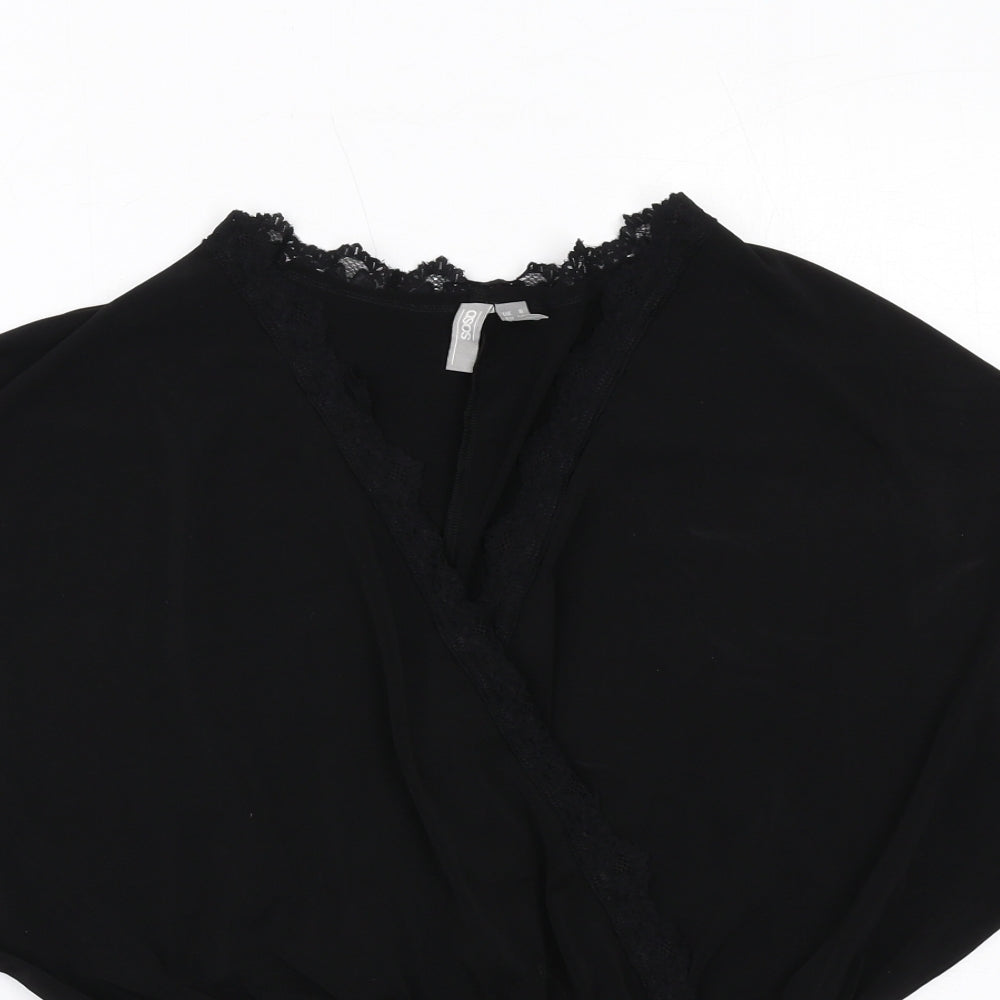 Womens UK Size 8 ASOS One-Piece Black Bodysuit