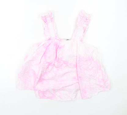 Womens UK Size XS Zara Pink Basic Tank