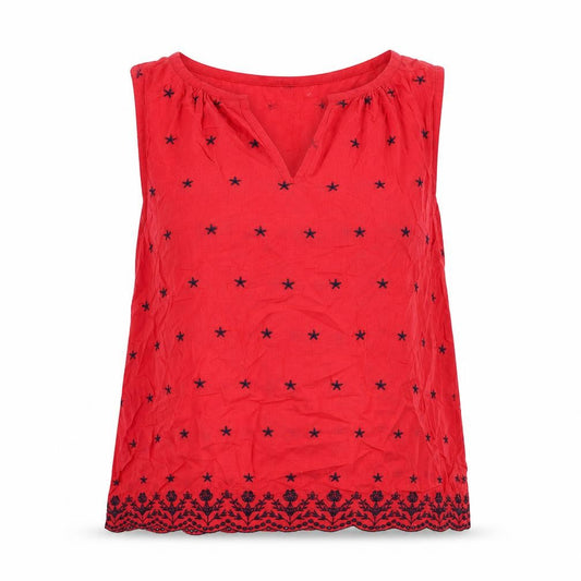 Womens UK Size S Gap Red Basic Blouse