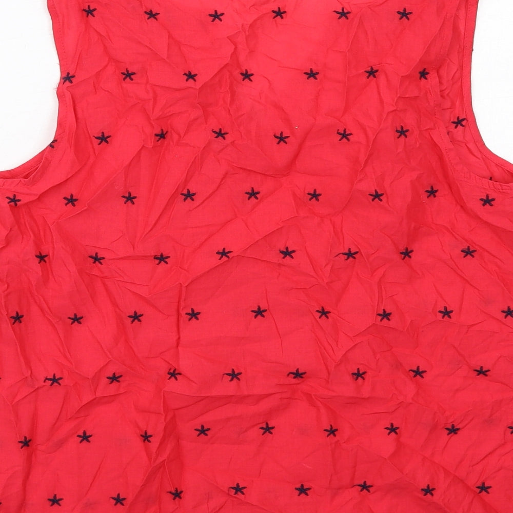 Womens UK Size S Gap Red Basic Blouse