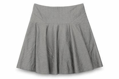 Warehouse Womens Grey Geometric Polyester Swing Skirt Size 12 Zip
