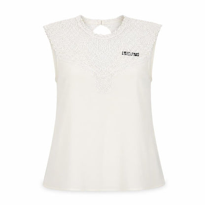 Womens UK Size 12 Oasis Ivory Basic Tank
