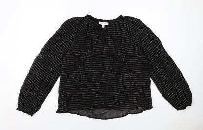 Womens UK Size 6 Per Una Black Basic Blouse