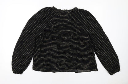 Womens UK Size 6 Per Una Black Basic Blouse