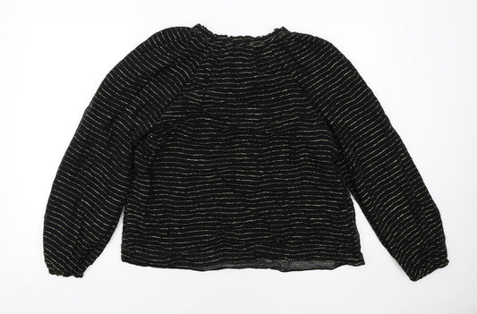 Womens UK Size 6 Per Una Black Basic Blouse