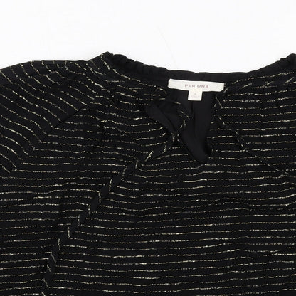 Womens UK Size 6 Per Una Black Basic Blouse