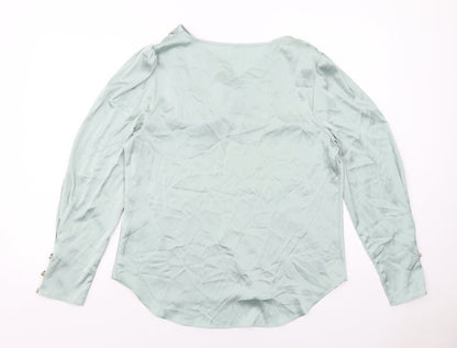 Womens UK Size 14 River Island Green Basic Blouse