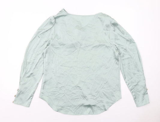 Womens UK Size 14 River Island Green Basic Blouse