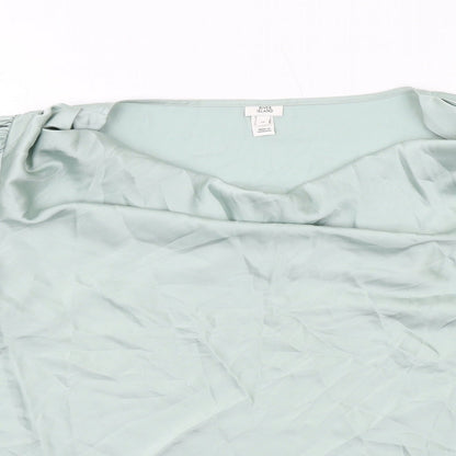 Womens UK Size 14 River Island Green Basic Blouse