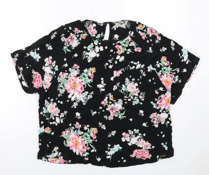 Womens UK Size 14 Marks and Spencer Black Basic Blouse