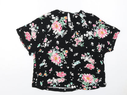 Womens UK Size 14 Marks and Spencer Black Basic Blouse
