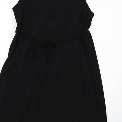 Body Flirt Womens Black Polyester A-Line Size 12 Scoop Neck Pullover - Embellished Neckline