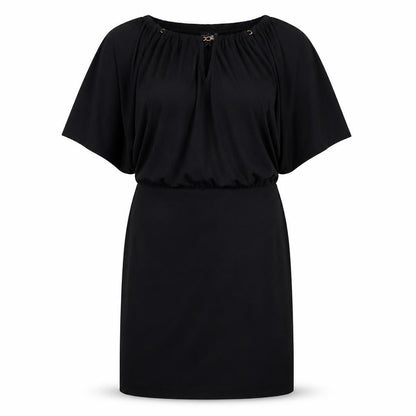 Body Flirt Womens Black Polyester Sheath Size 12 Off the Shoulder Pullover