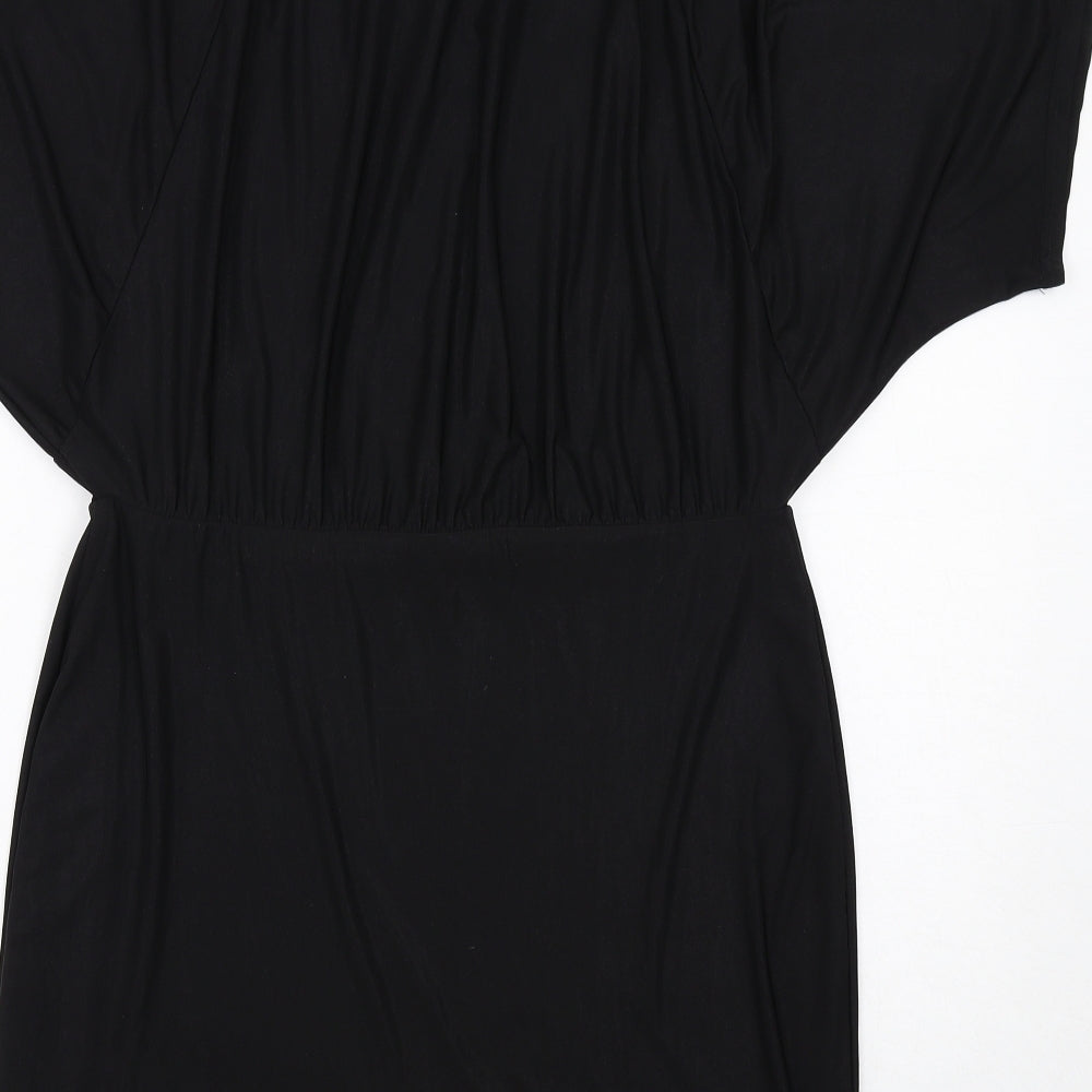 Body Flirt Womens Black Polyester Sheath Size 12 Off the Shoulder Pullover