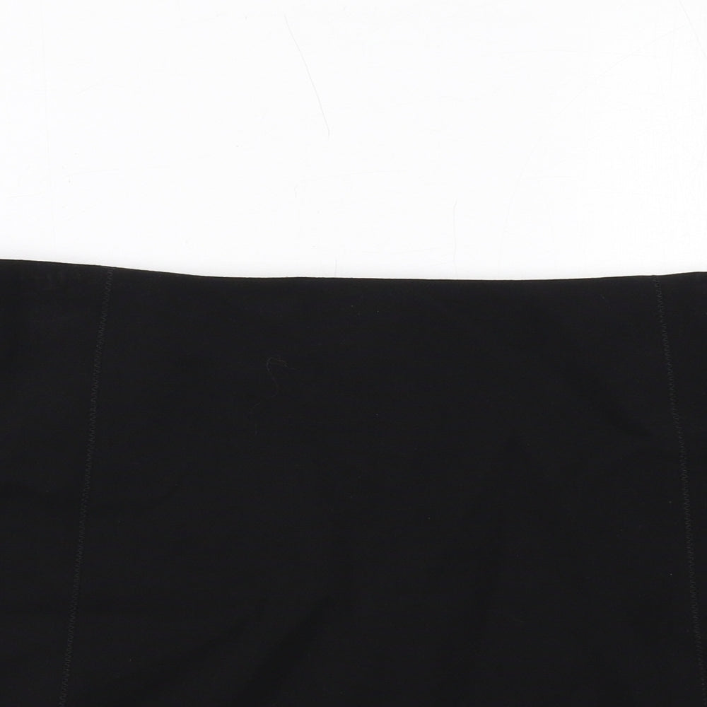 Marks and Spencer Womens Black Polyester A-Line Skirt Size 20 Zip