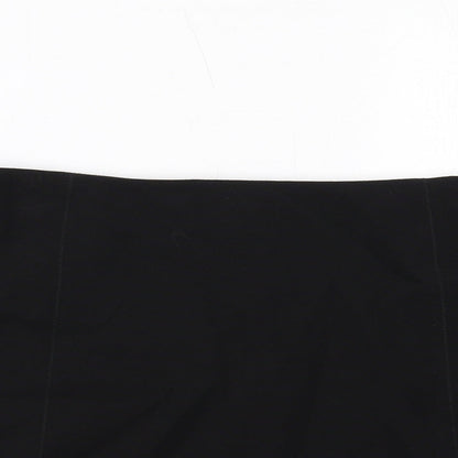 Marks and Spencer Womens Black Polyester A-Line Skirt Size 20 Zip