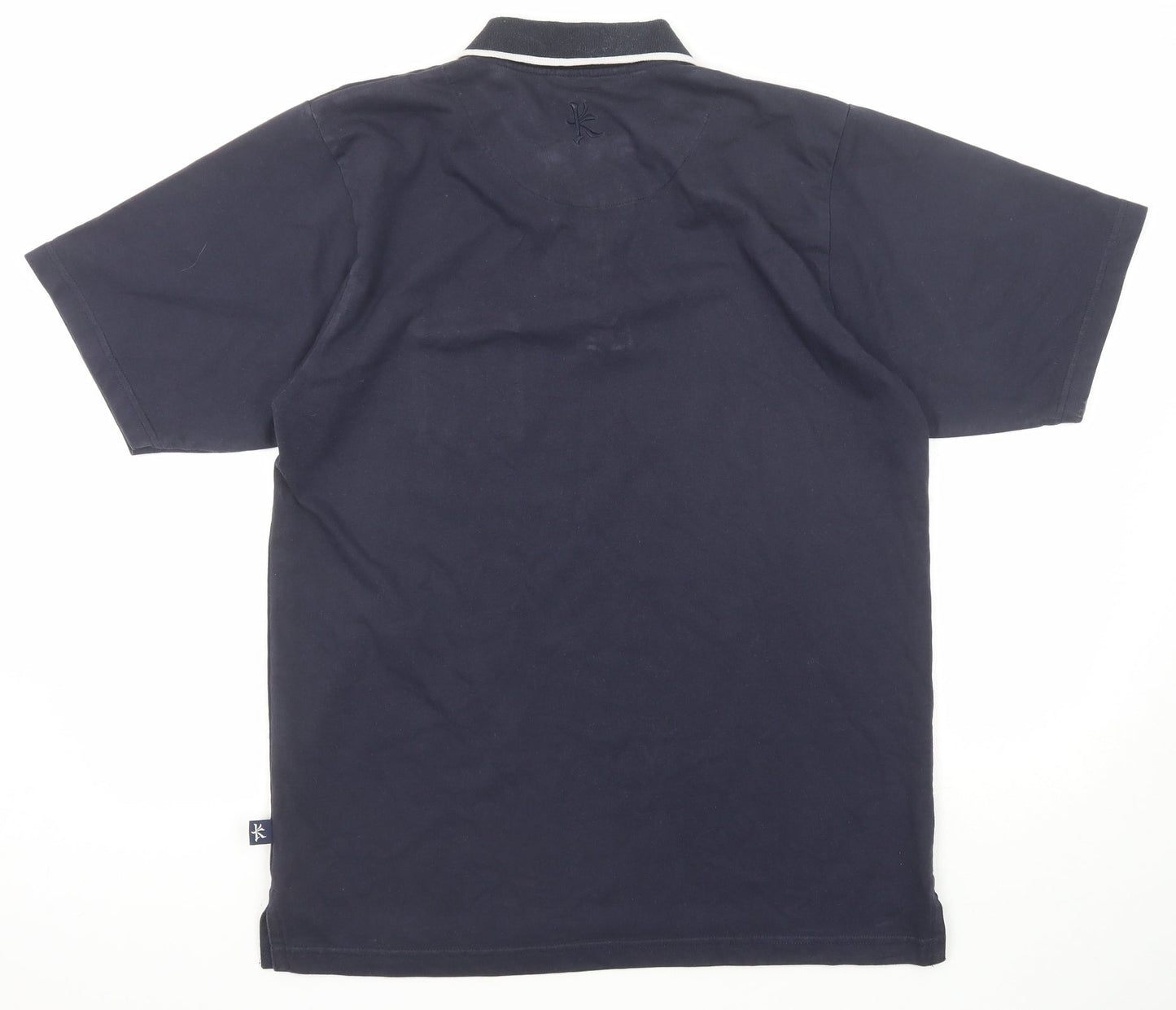 Kukri Mens Blue Cotton Polo Size XL Collared Button