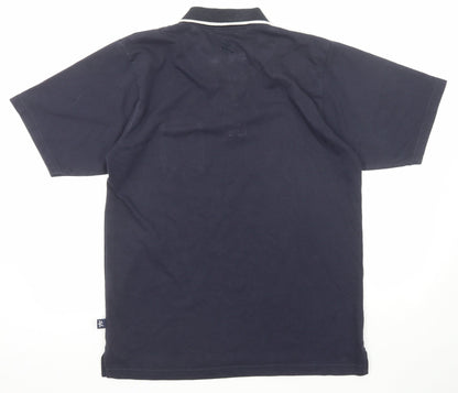 Kukri Mens Blue Cotton Polo Size XL Collared Button