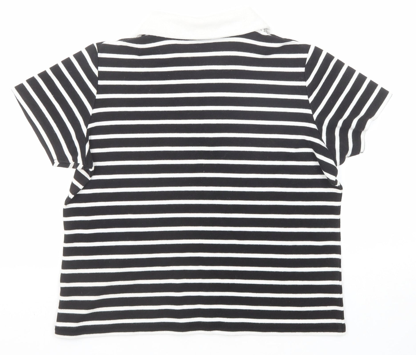 Womens UK Size 12 Debenhams Black Basic Polo