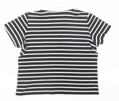 Womens UK Size 12 Debenhams Black Basic Polo