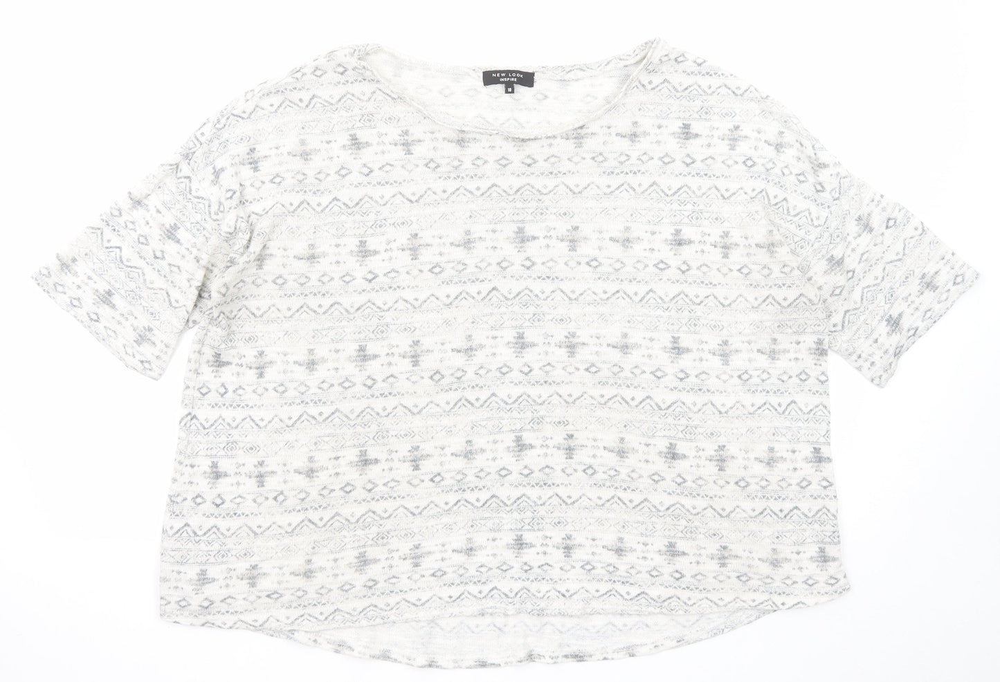 Womens UK Size 18 New Look Grey Pullover Jumper