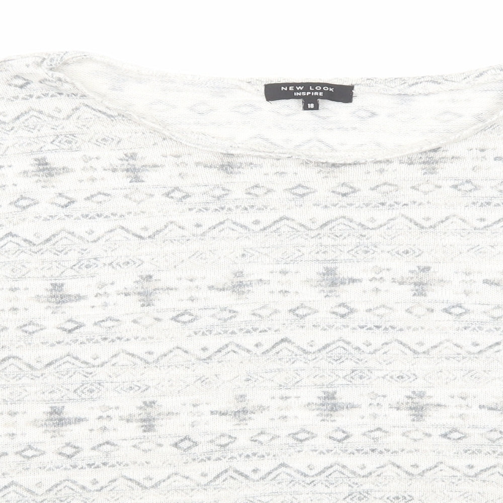 Womens UK Size 18 New Look Grey Pullover Jumper