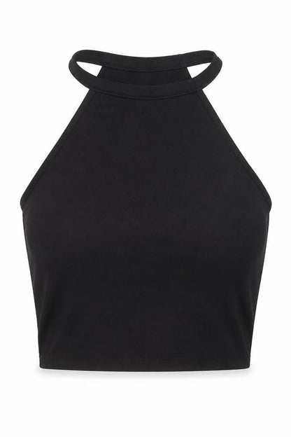 Womens UK Size S Zara Black Cropped Tank